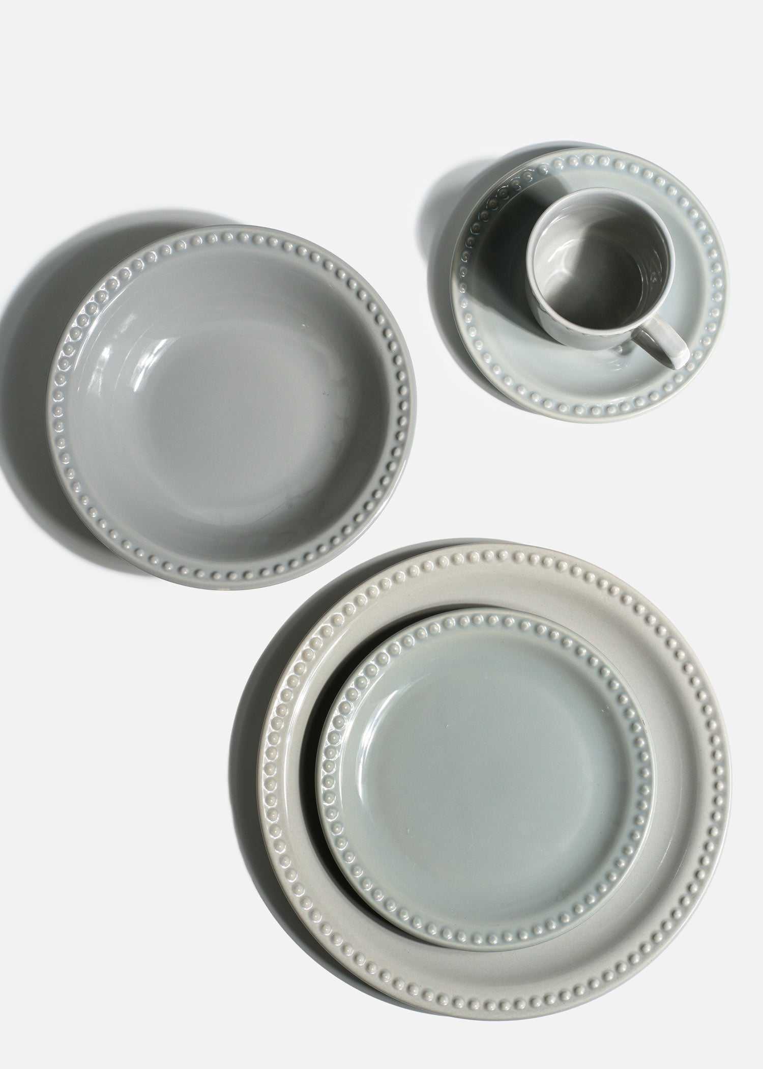 compra platos ceramica gris maha