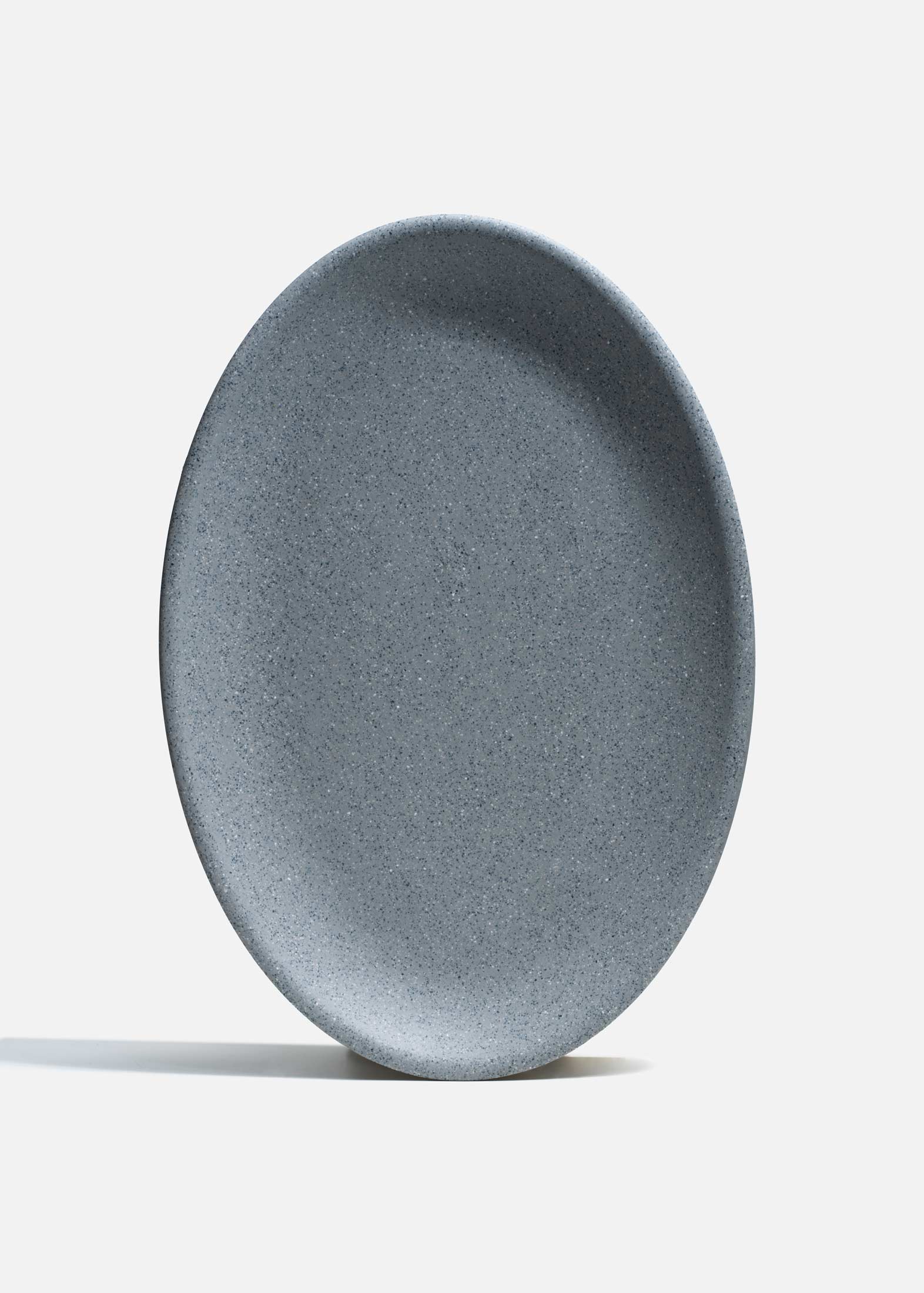 Platos ovalados de melamina gris mate Dakota