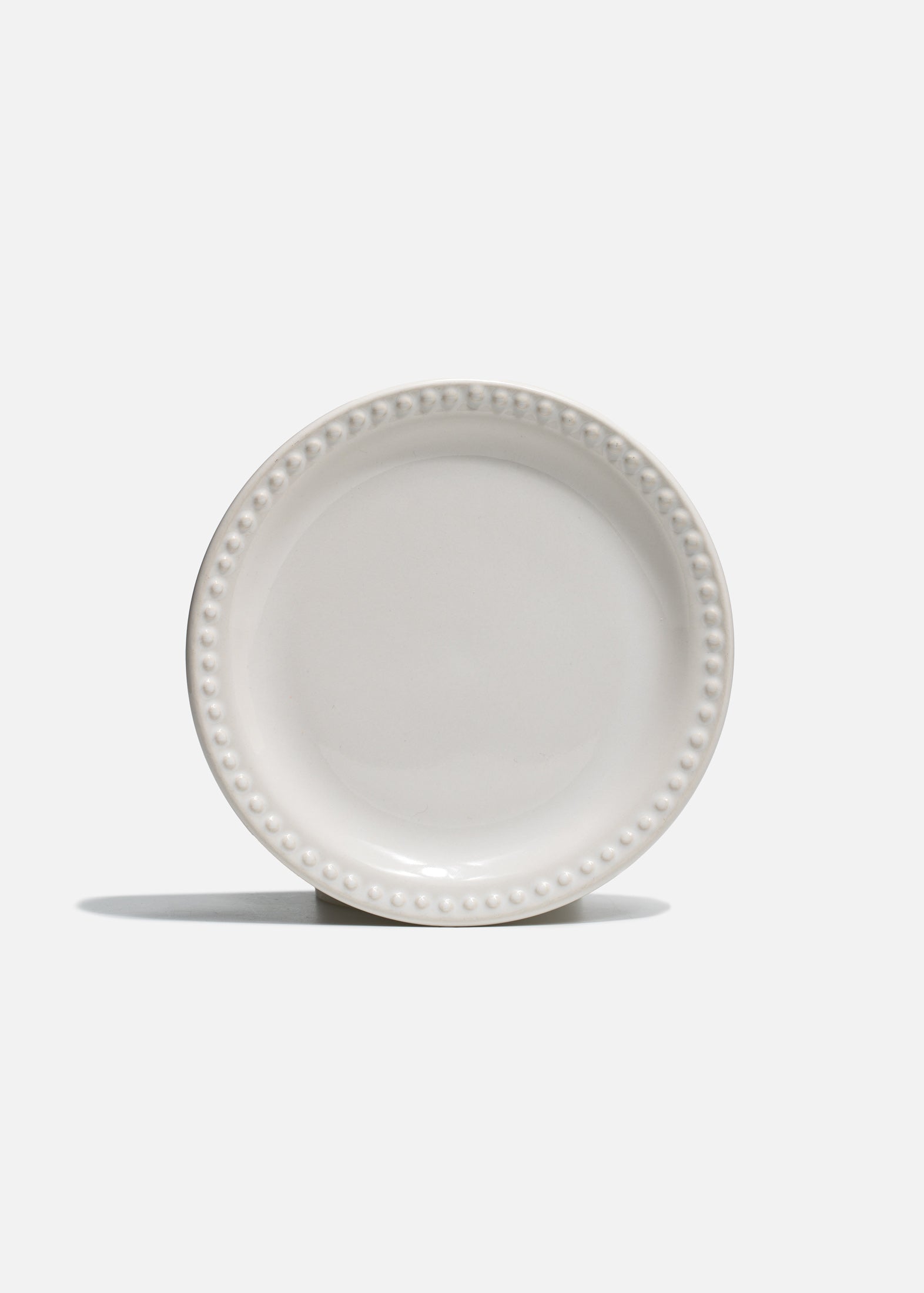 Platos de cerámica blanco Monet