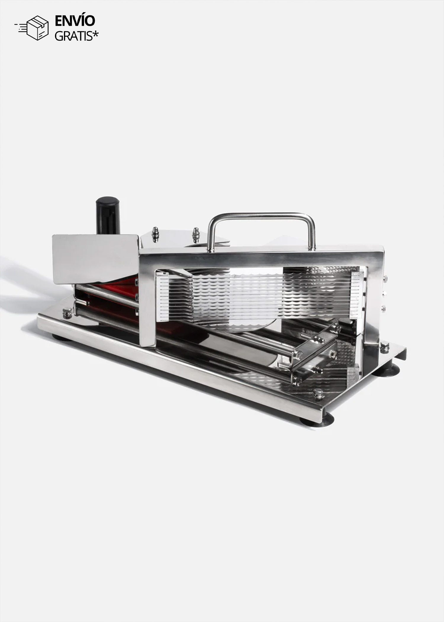 Rebanadora de verduras y frutas de acero inoxidable plata grosor 5.5 mm