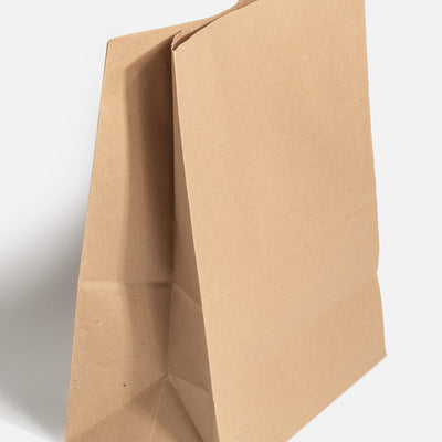 Bolsa de papel kraft café 32 gr Sac 28x15X35 cm