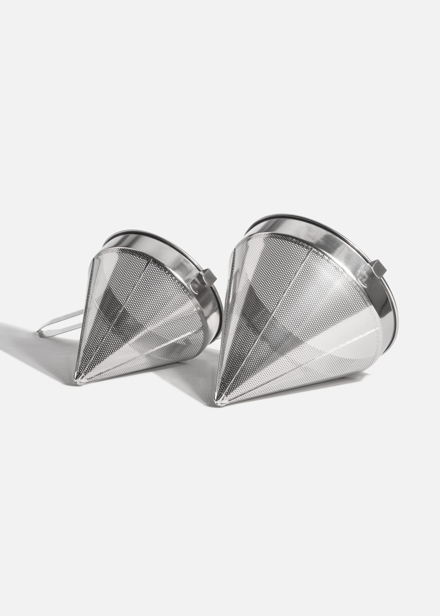 Coladores chinos de acero inoxidable plata 10" y 12"