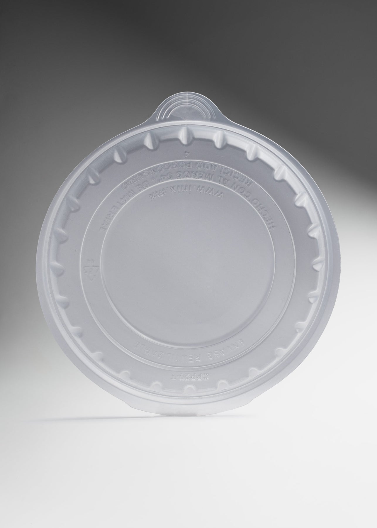 Contenedor hermético para alimentos desechable redondo de plástico 700 ml, diámetro 18.2 cm y alto 4.6 cm