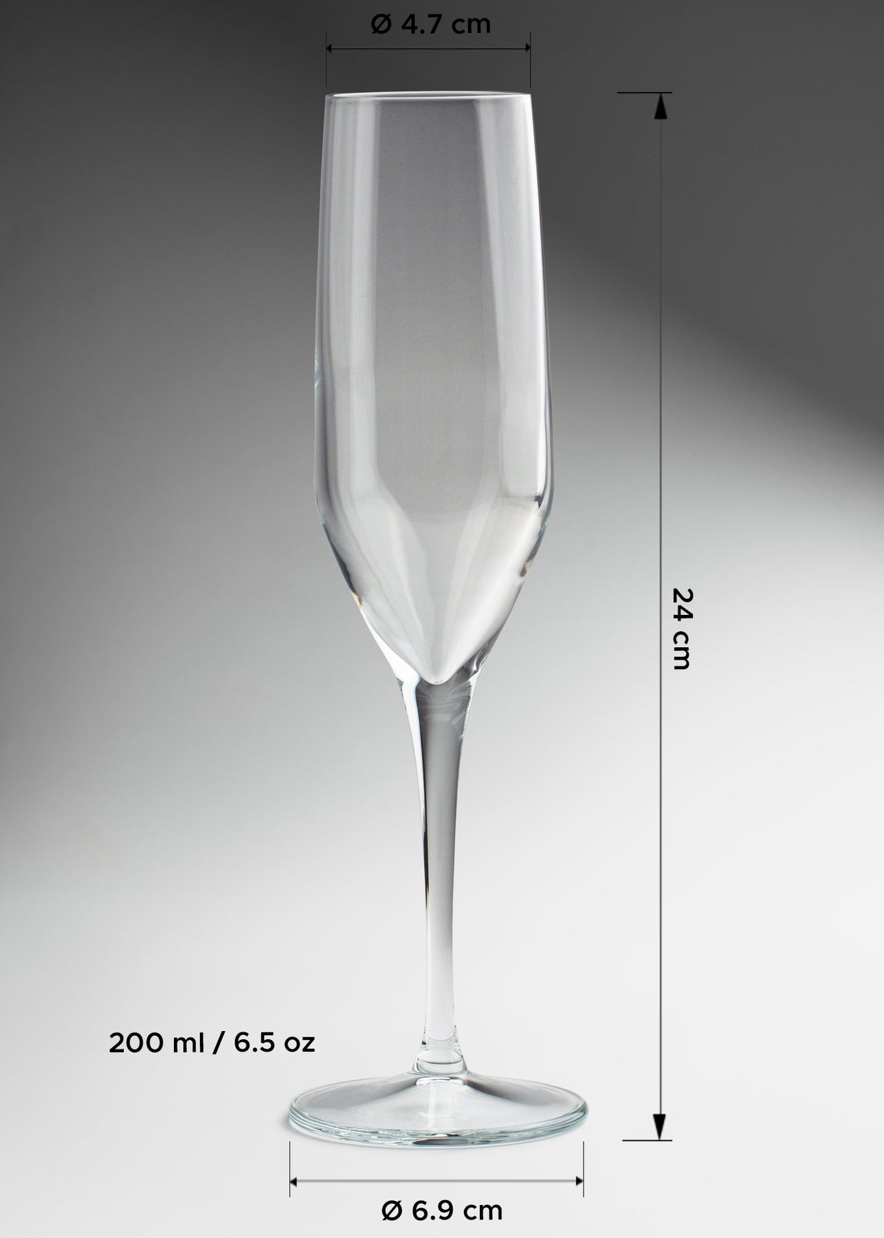 Copa para champagne de vidrio transparente Napa 200 ml