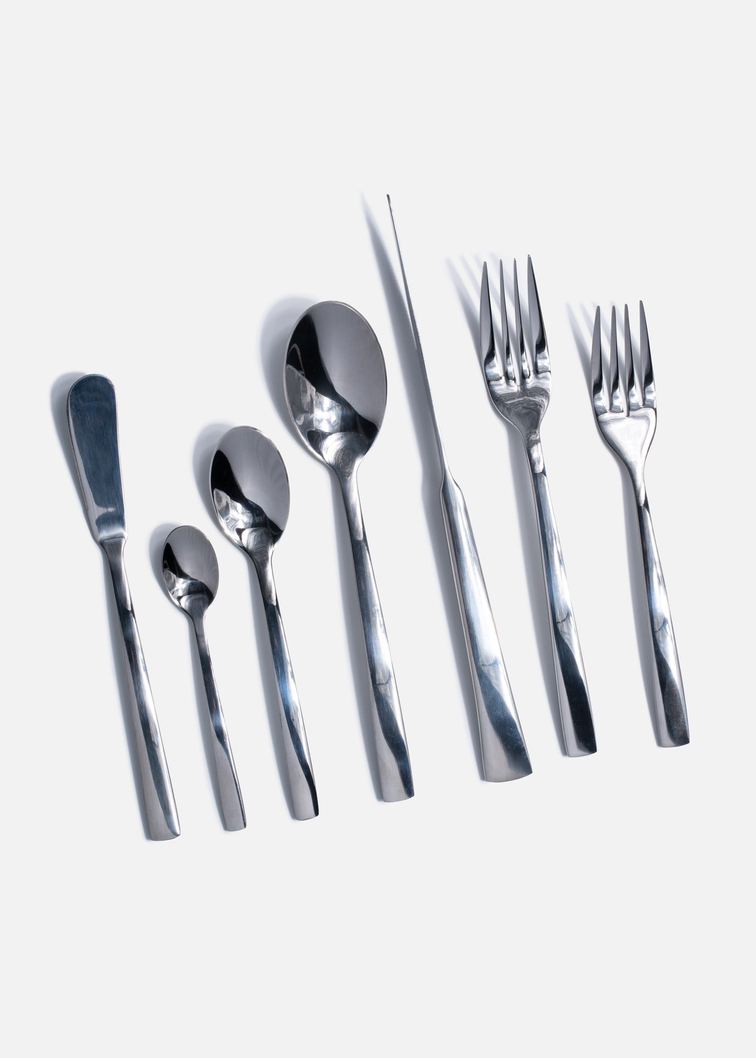 Cubiertos de mesa plata brillante Olimpo