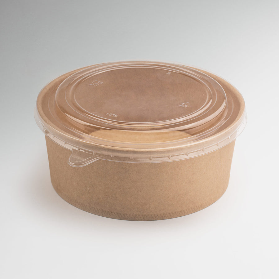 Ensaladera de papel kraft café 750 ml / 25 oz