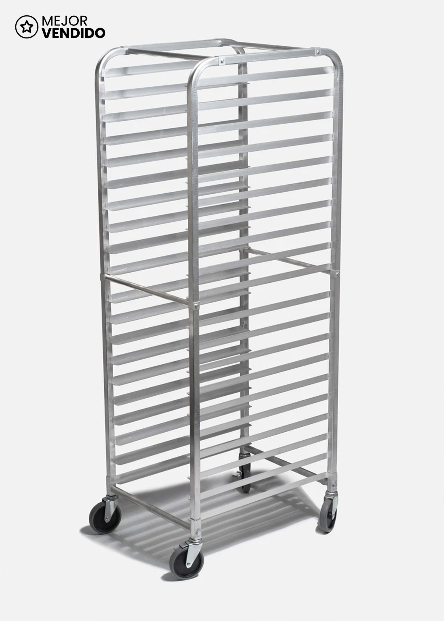 Espiguero para pan de aluminio plata 20 charolas