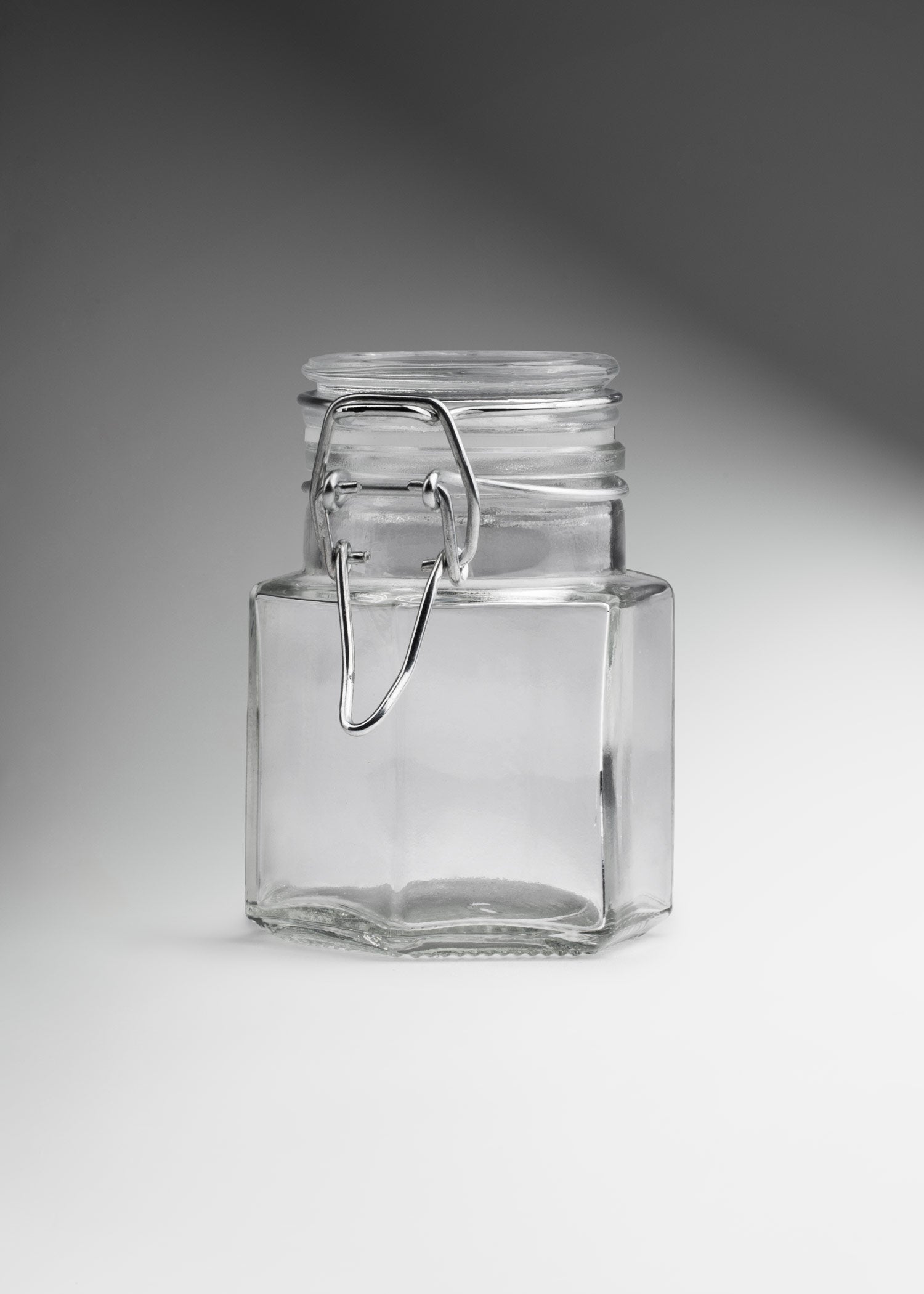 Frasco octagonal especiero de vidrio hermético con tapa clip Brocalito 100 ml