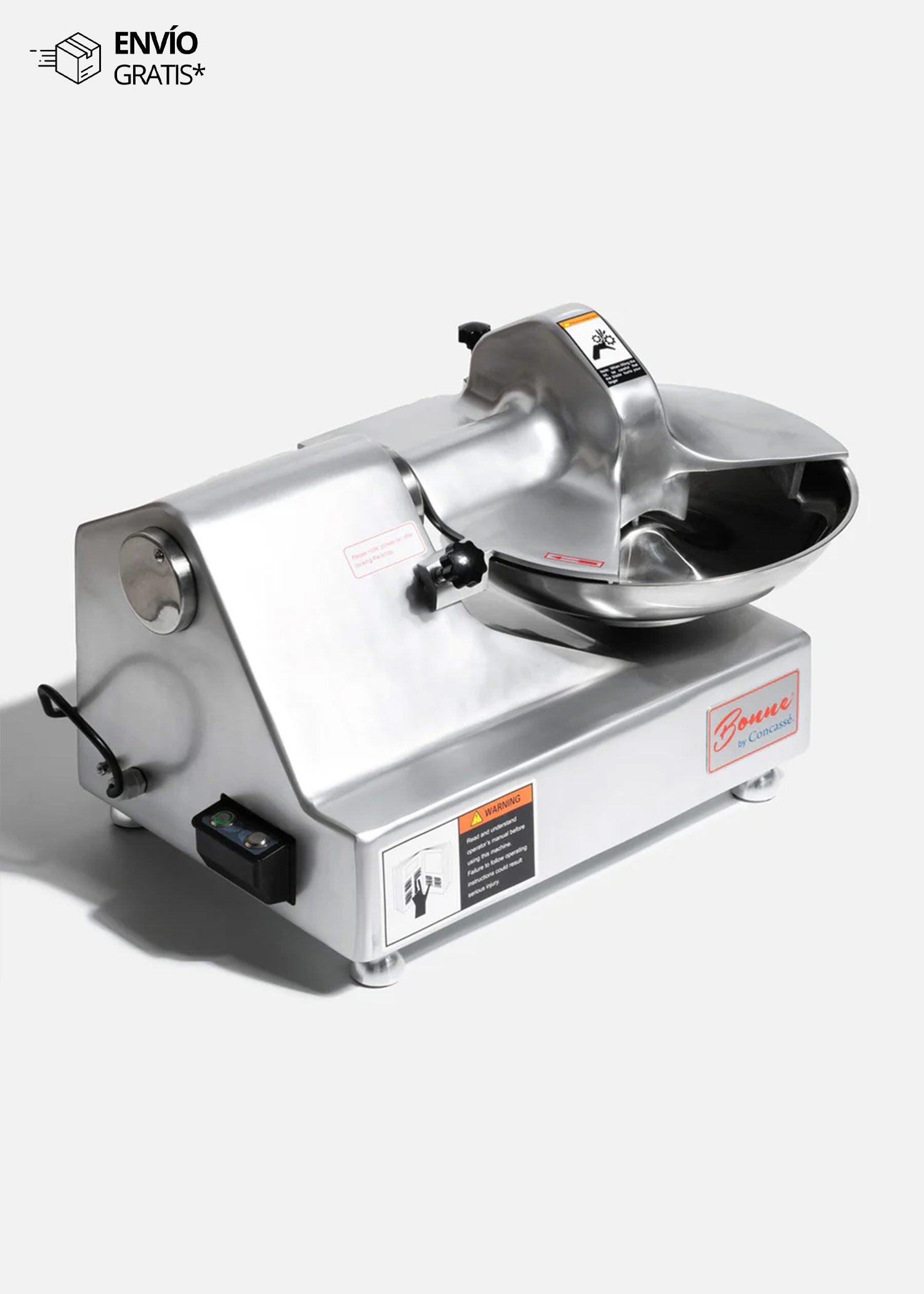 Procesadora de alimentos de mesa de acero inoxidable plata 4 kg