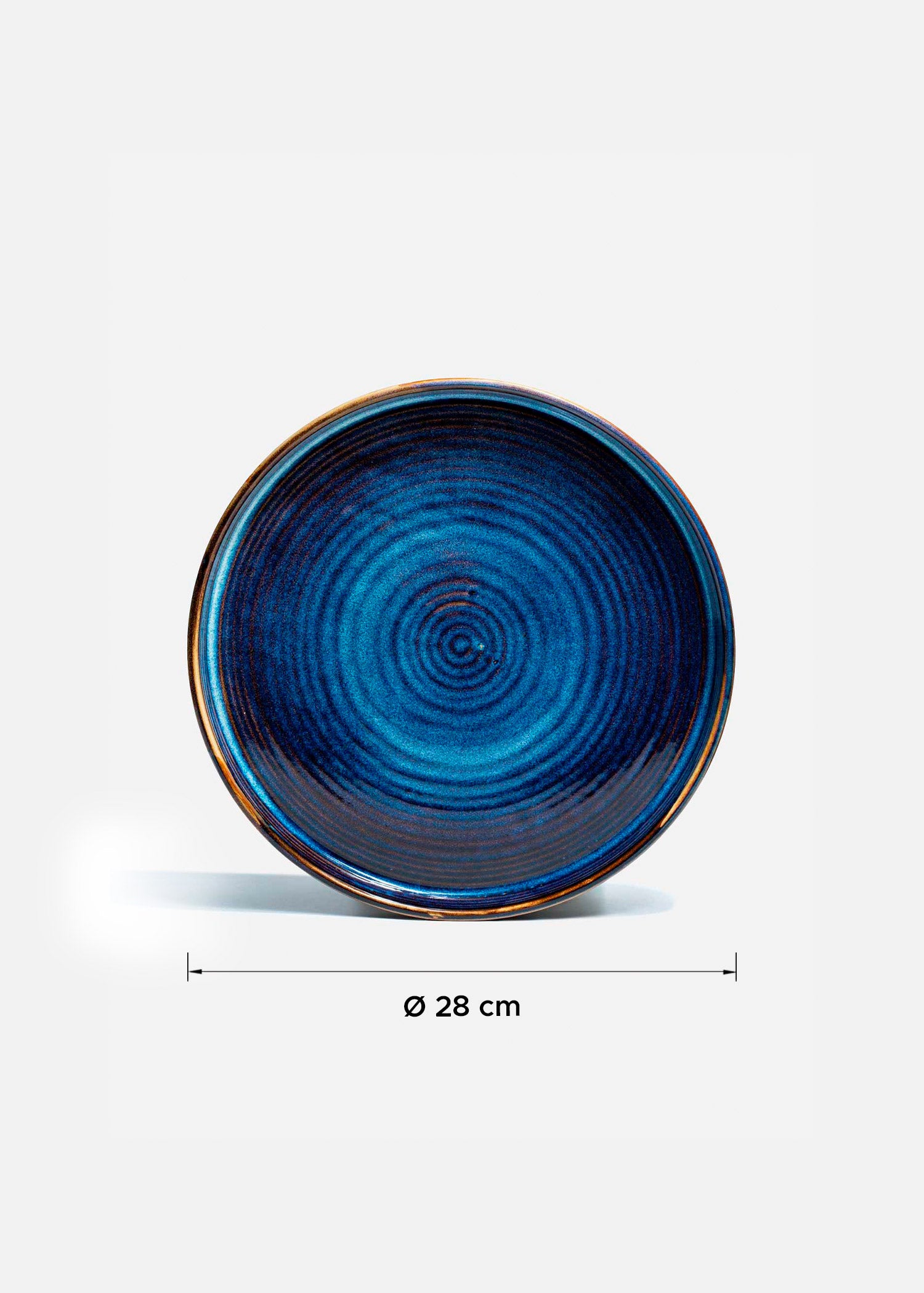 tamaño platos porcelana azul maha