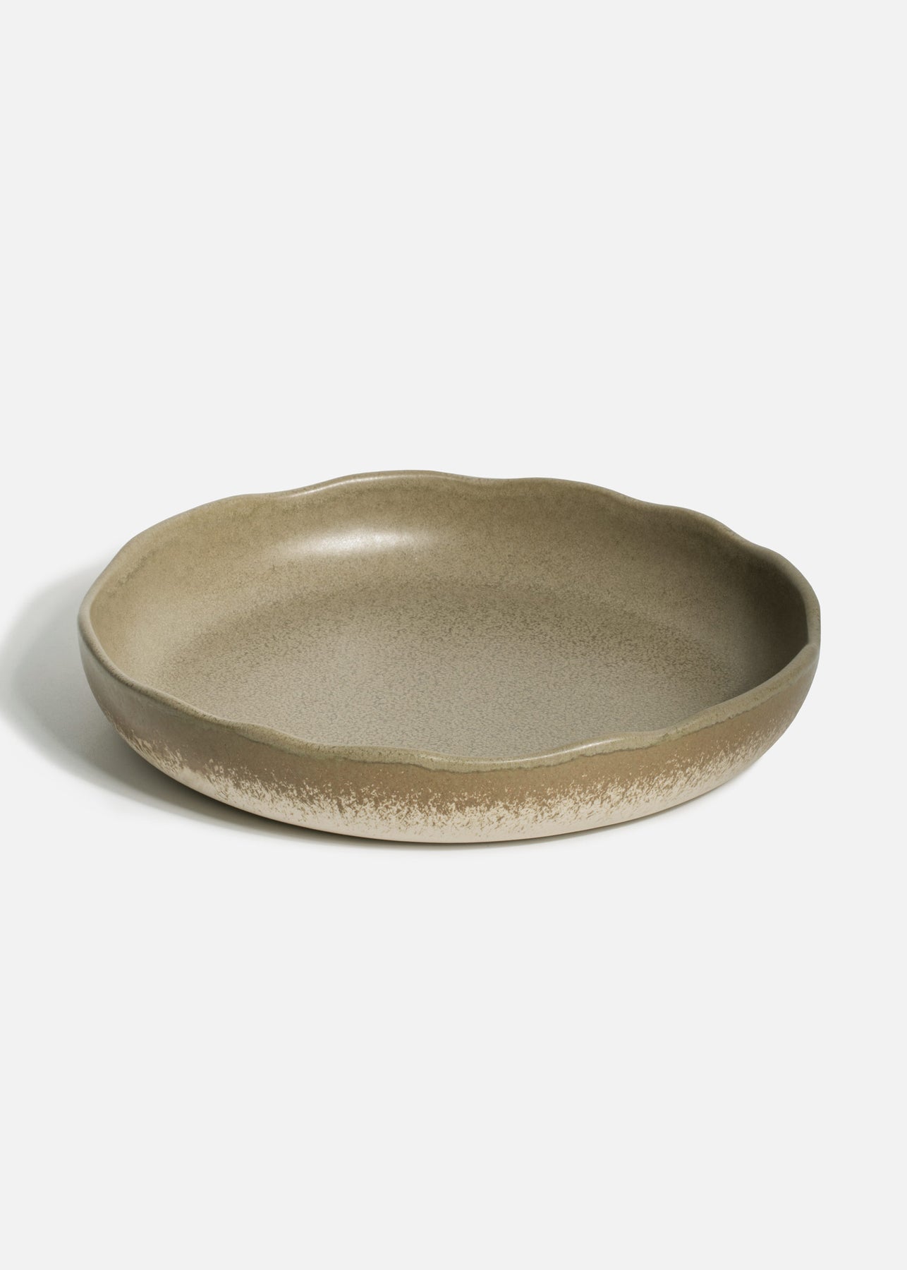 Platos hondos de porcelana verde Cresta Adelfa