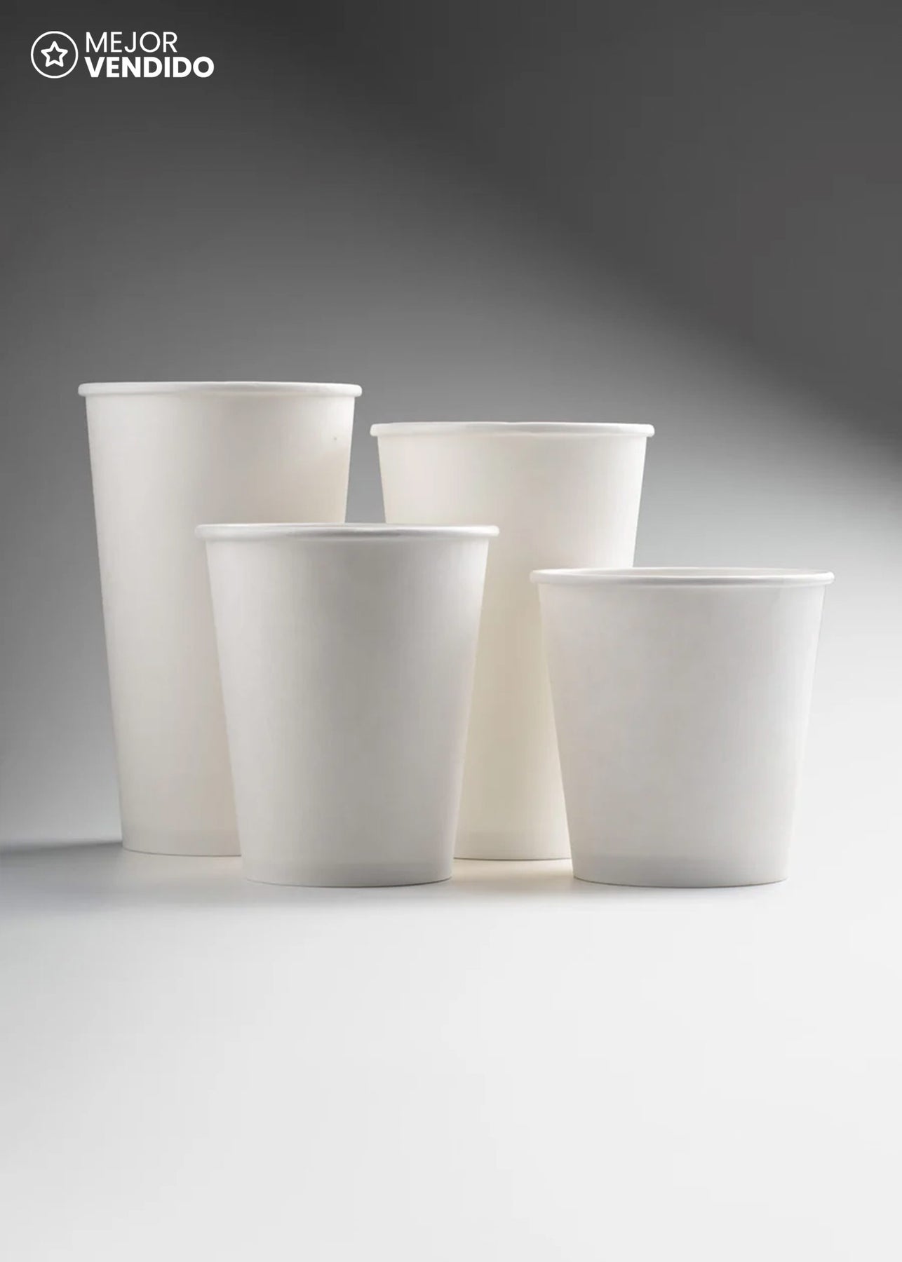 Vasos de papel blanco personalizables para café Carte Blanc 20, 16, 12 y 10 oz. Premium