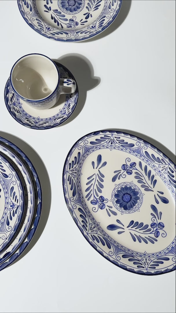 video detalles platos porcelana talavera maha