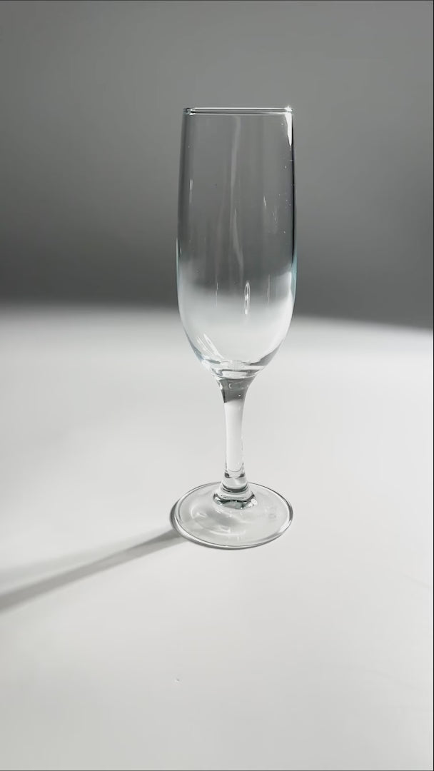 video detalles copa flauta vidrio templado maha