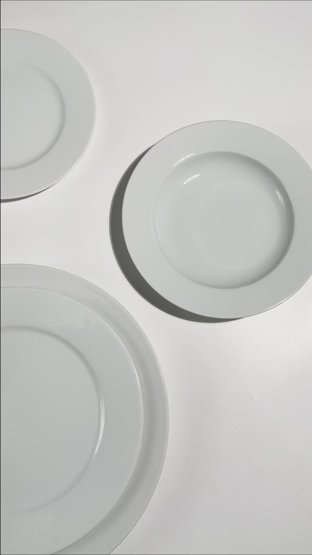 video detalles platos blanco porcelana maha