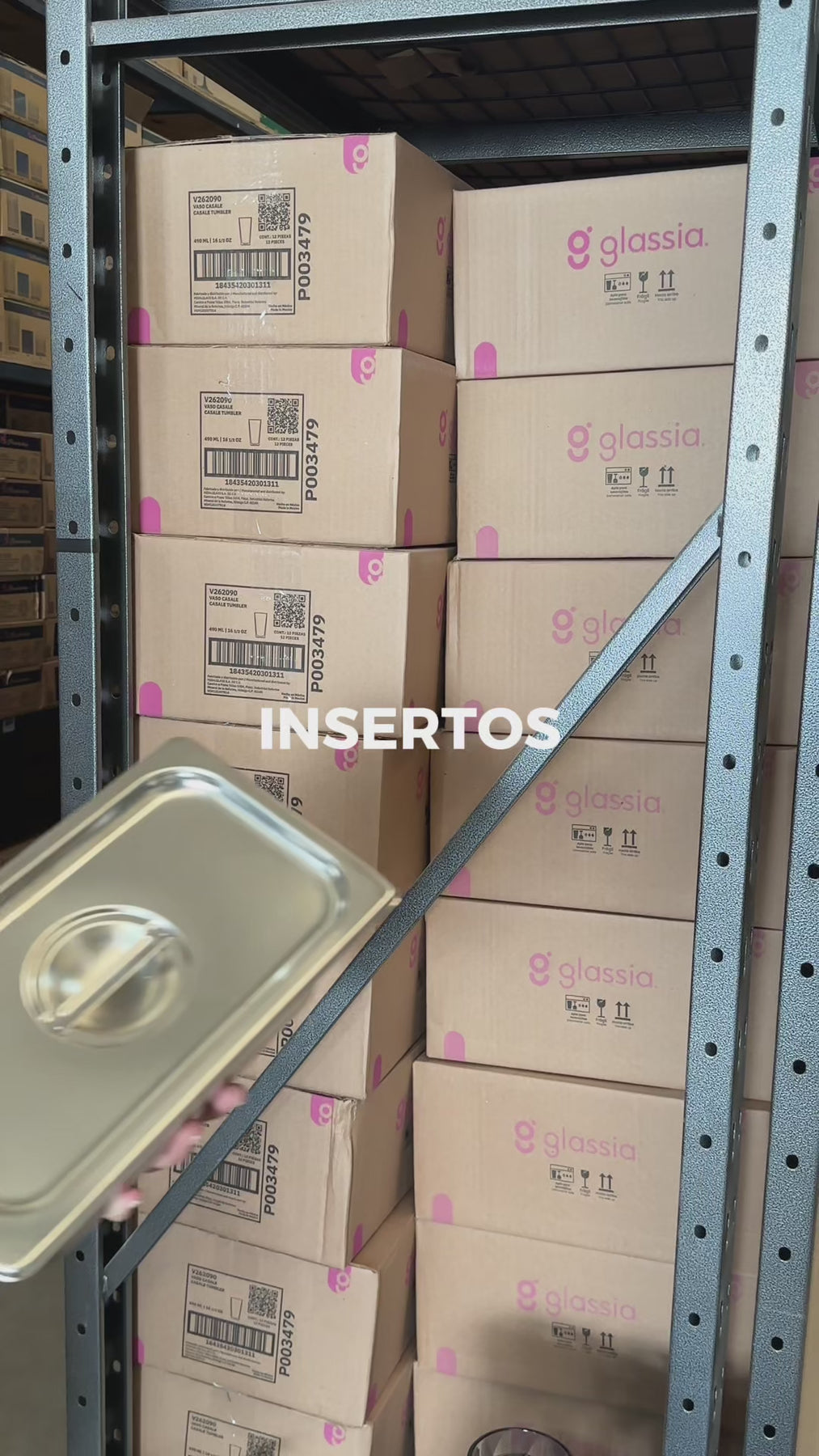 Inserto noveno de acero inoxidable NSF profundidad 4". Premium