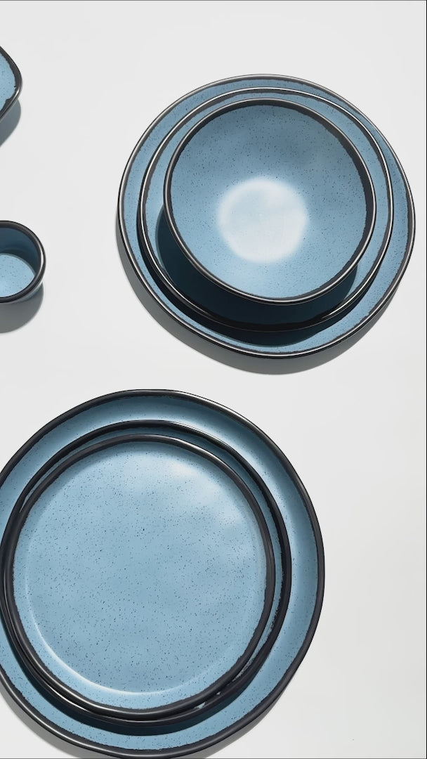 video detalles loza melamina azul maha