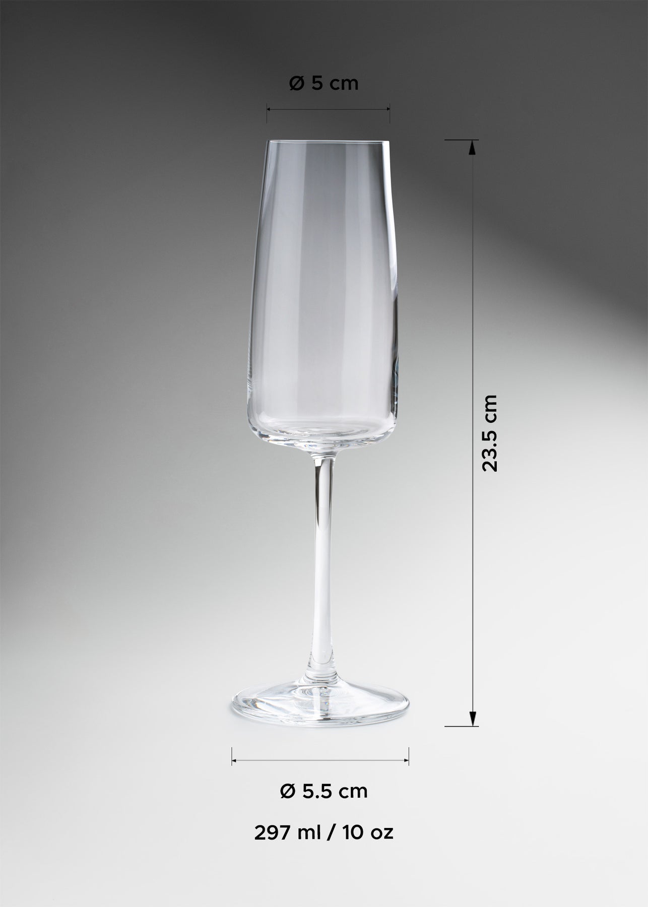 tamaño copa flauta maha