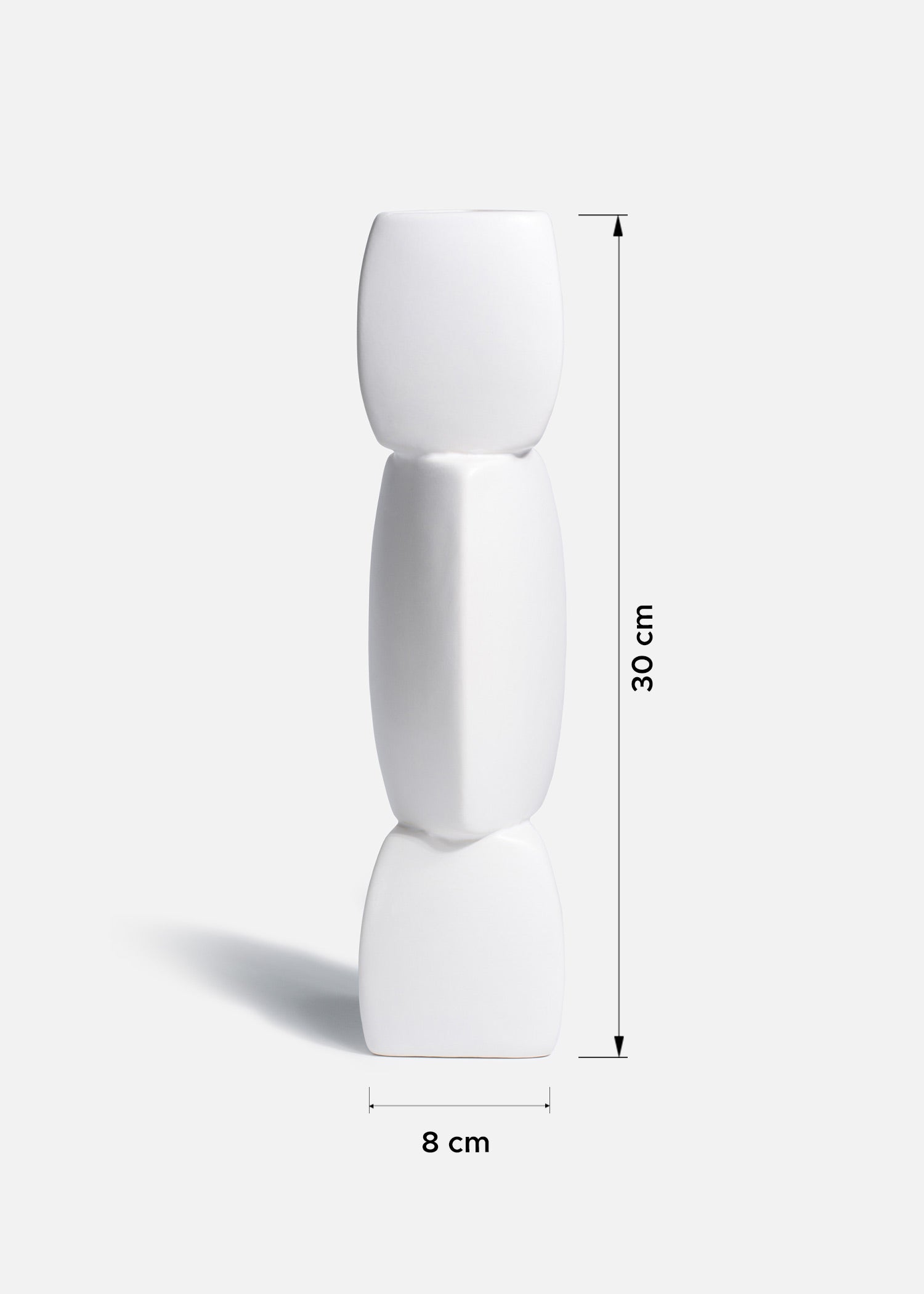 tamaño florero blanco maha