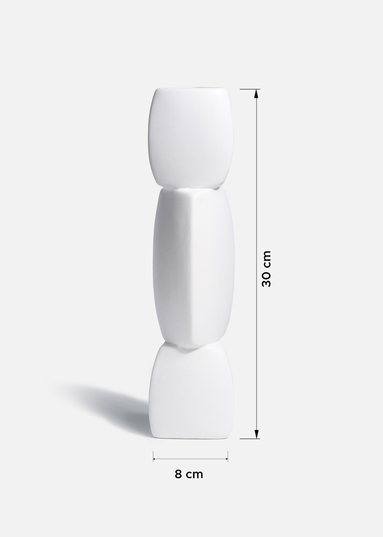 tamaño florero blanco maha