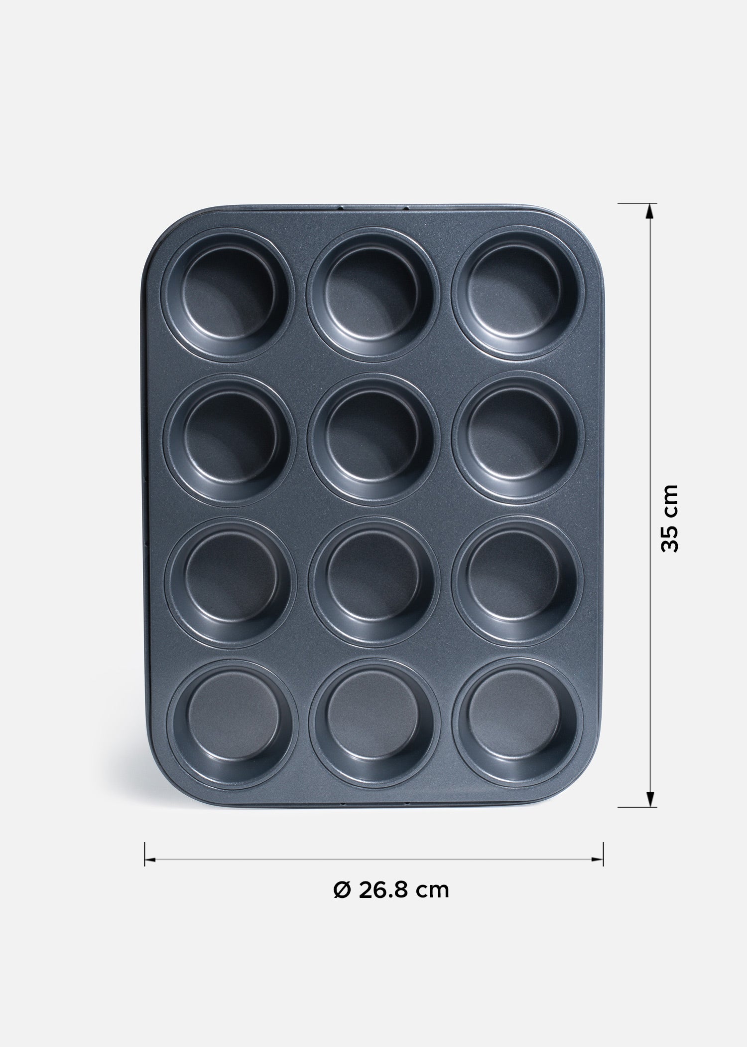 tamaño molde muffins maha