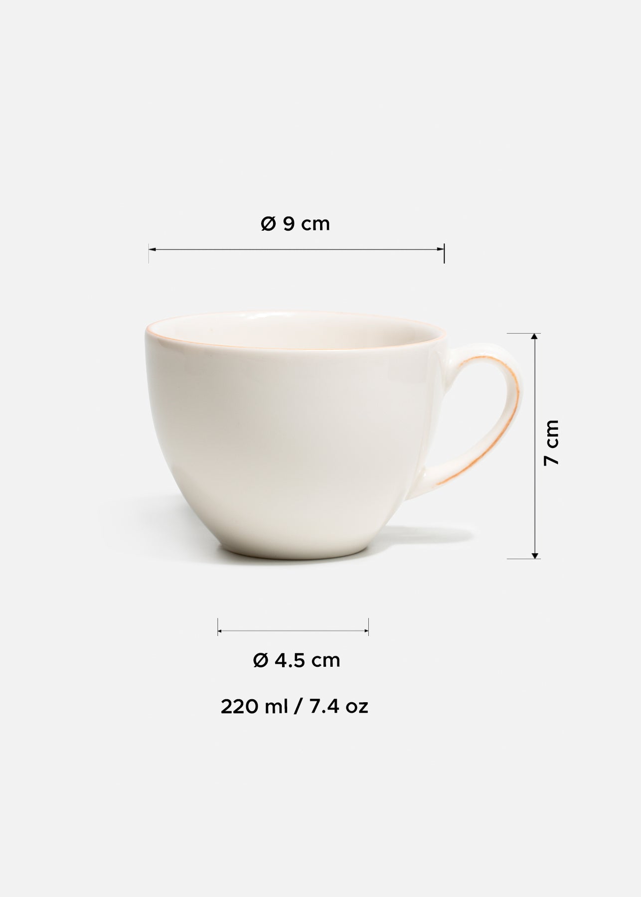 tamaño taza porcelana arena maha