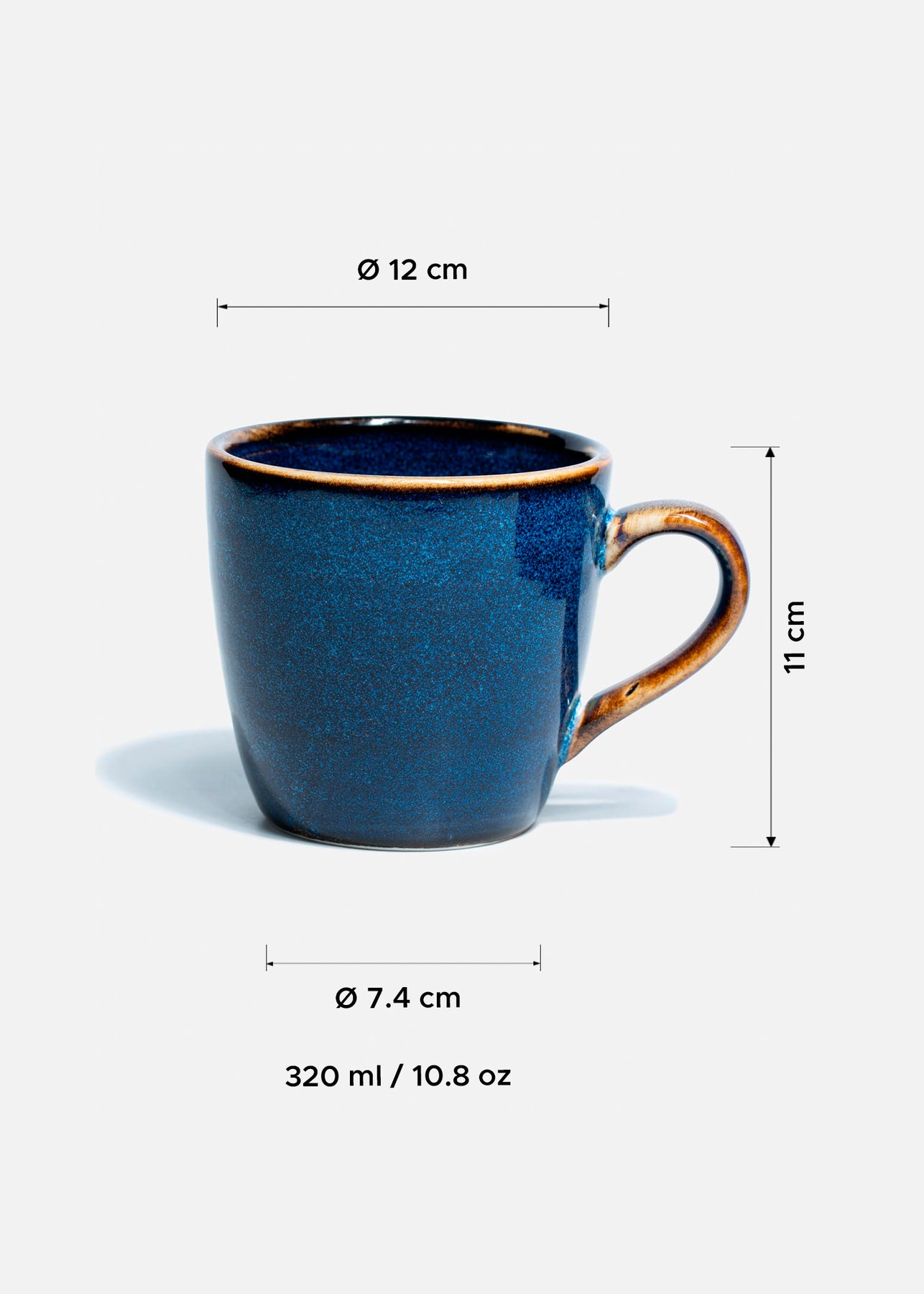 tamaño taza porcelana azul maha