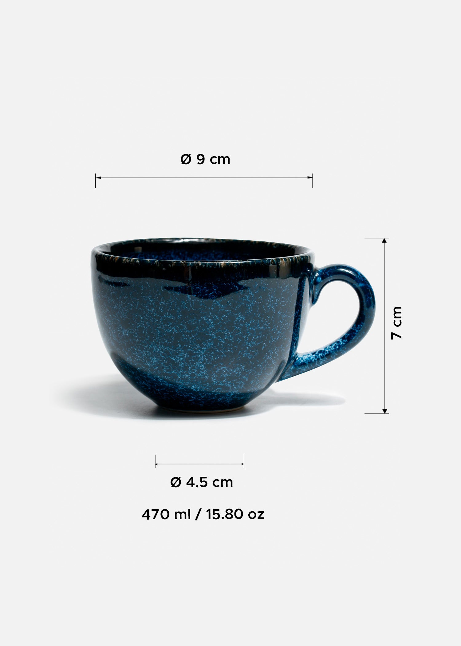 tamaño tazas de porcelana maha