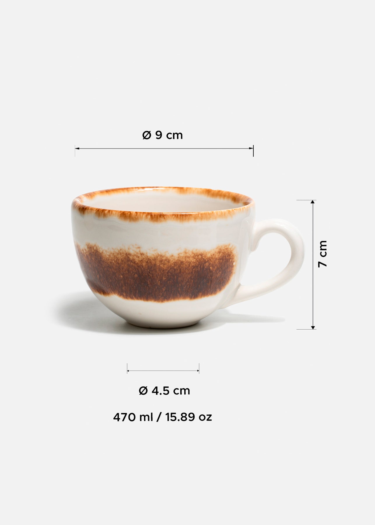 tamaño taza porcelana maha