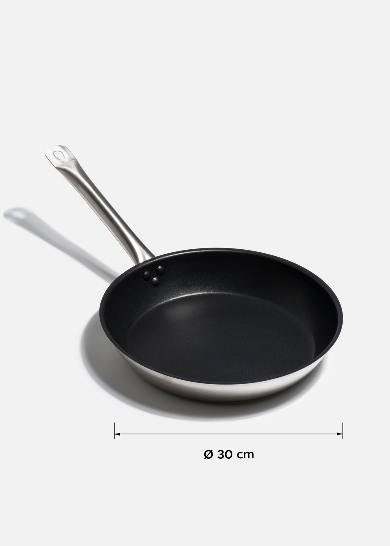 medidas  sartenes acero inoxidable negro maha