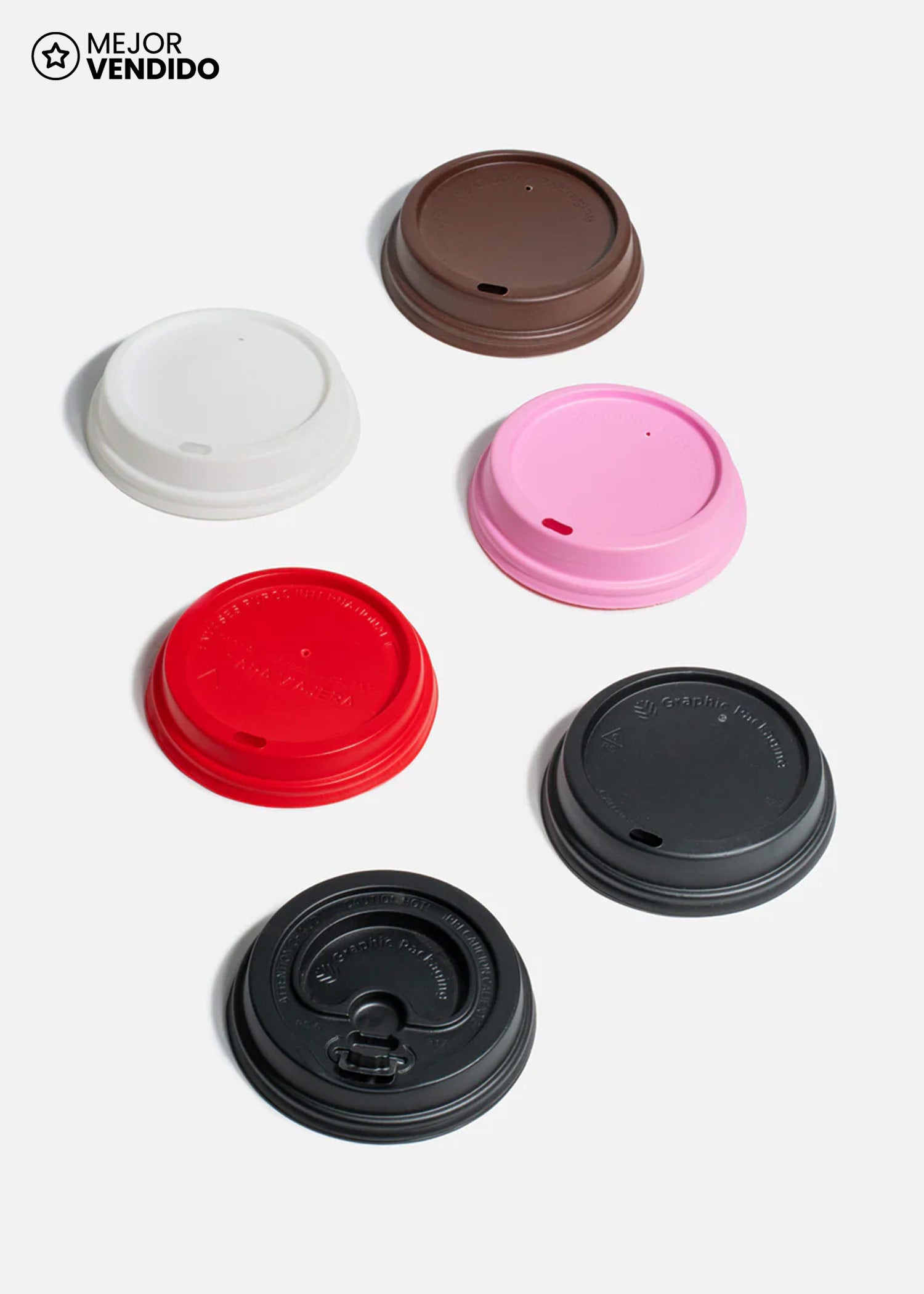 Tapas de plástico domo para vaso de papel Arc 10,12,16, 20 oz