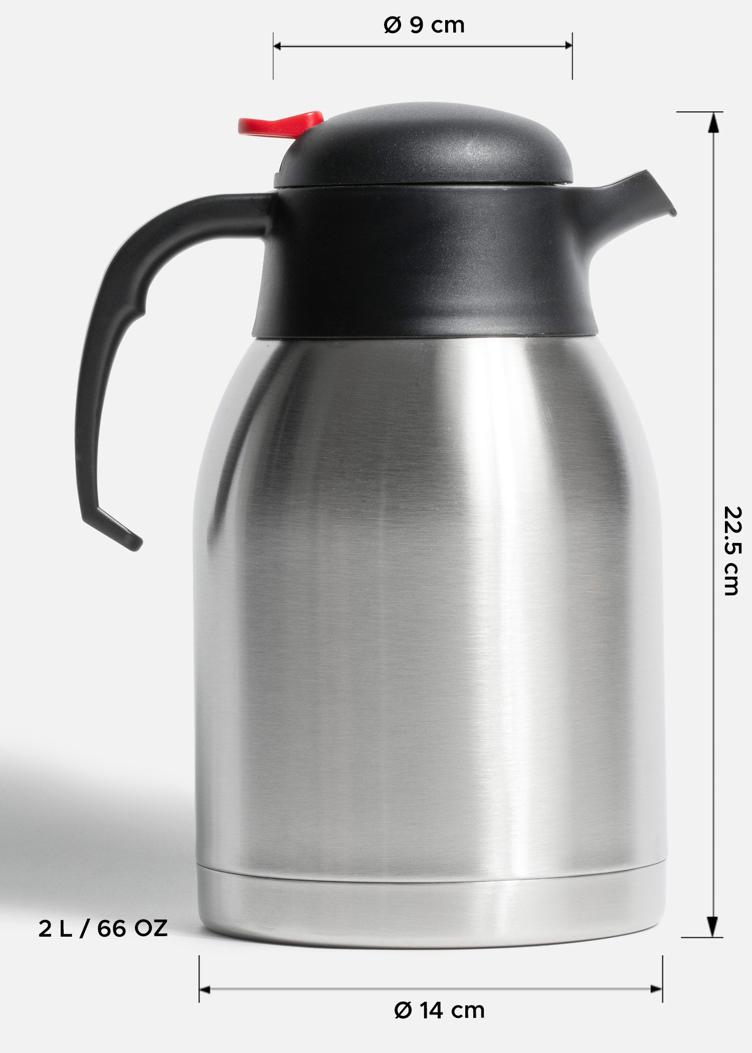 Termo de acero inoxidable plata Londres 2 L