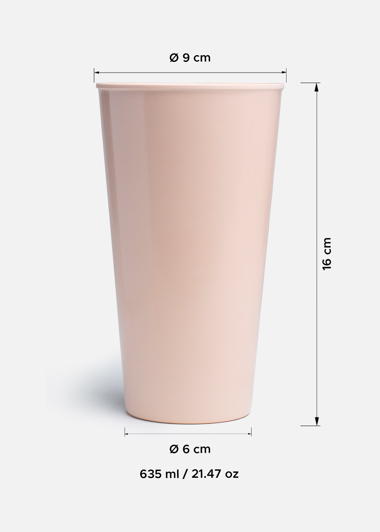 vaso melamina medidas maha