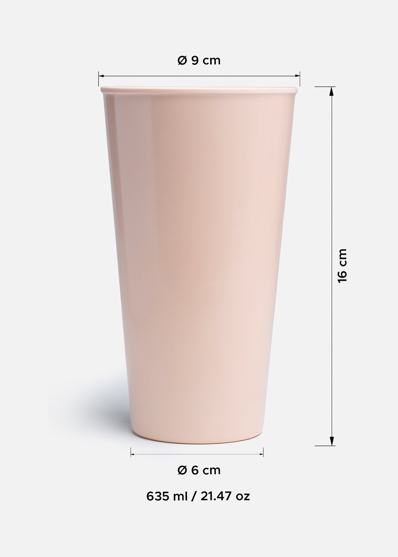 vaso melamina medidas maha