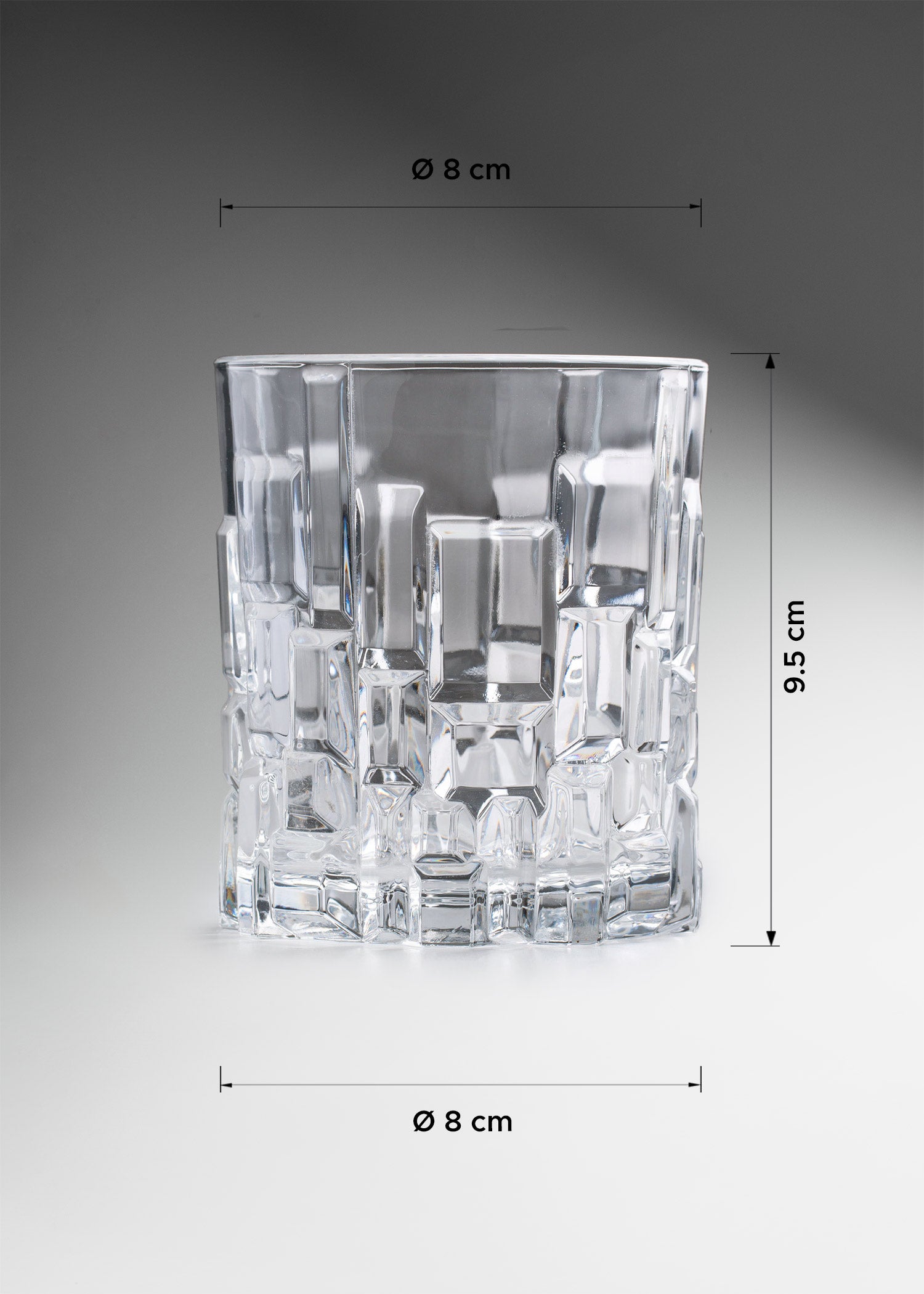 vaso cristal medidas maha