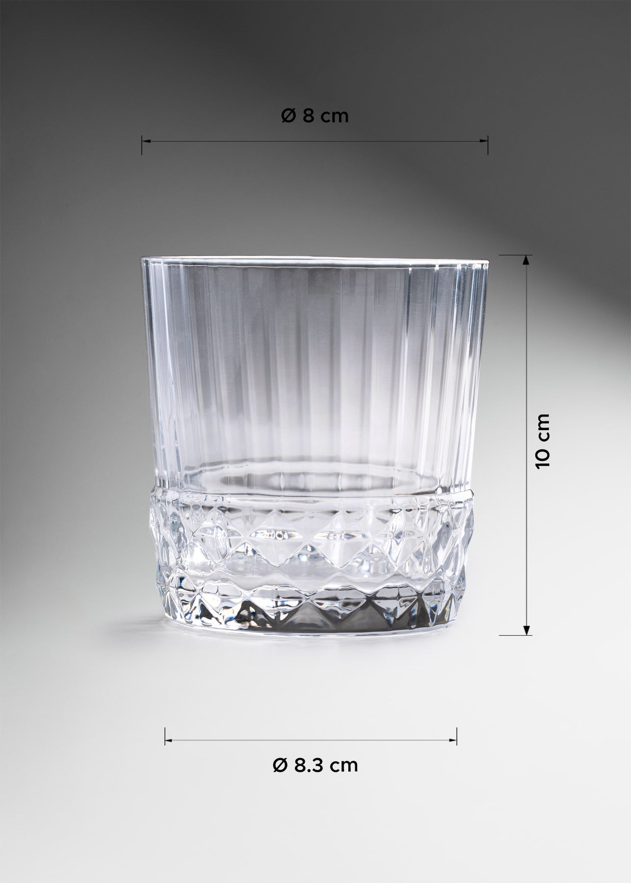 vaso cristal medidas maha