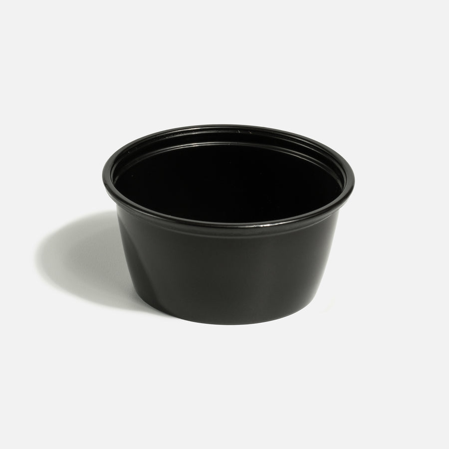 Vaso de plástico / polipropileno negro Souffle 59 ml / 2 oz