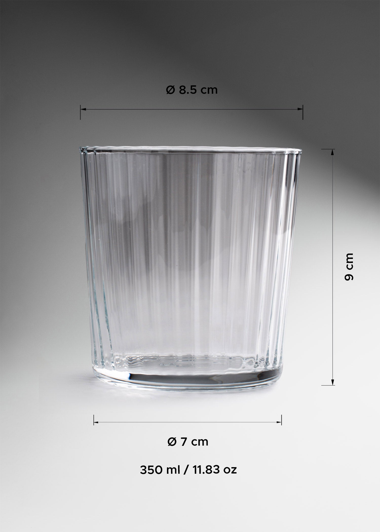Vaso de vidrio medidas maha