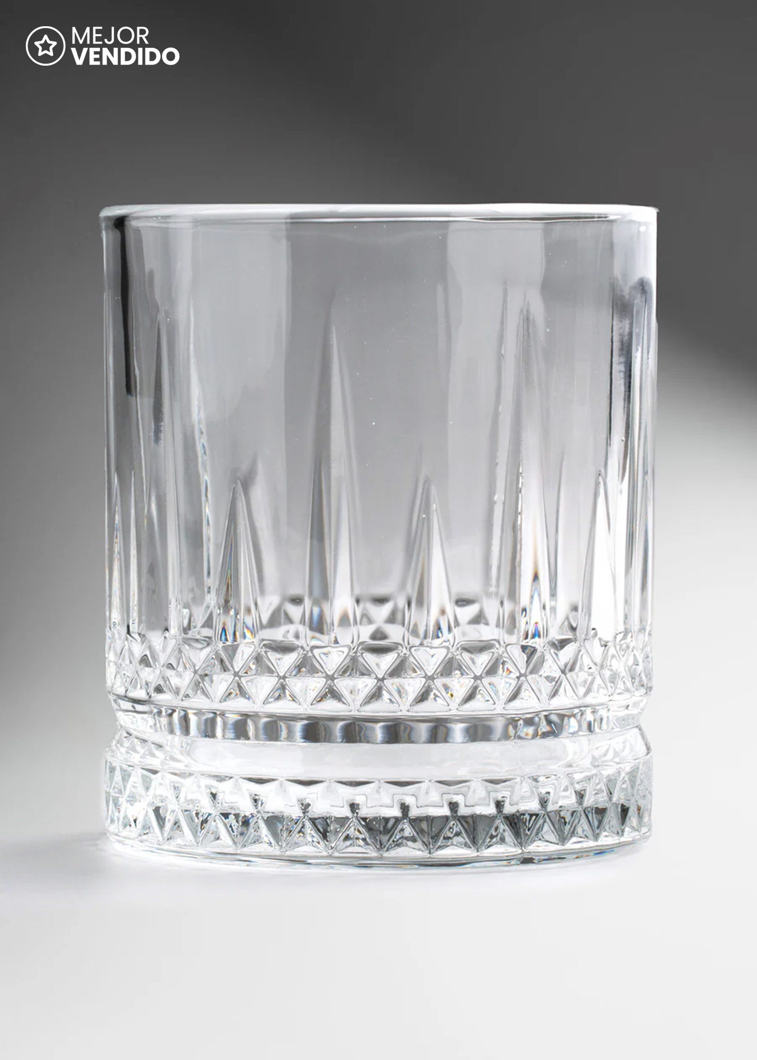 Vaso de vidrio transparente Malfi O.F. 370 ml