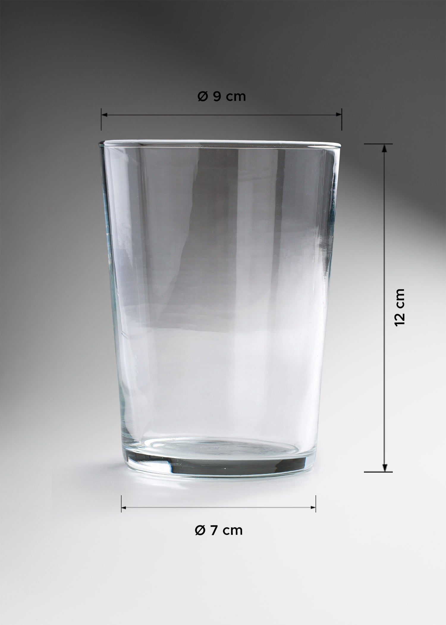 vaso vidrio templado medidas maha