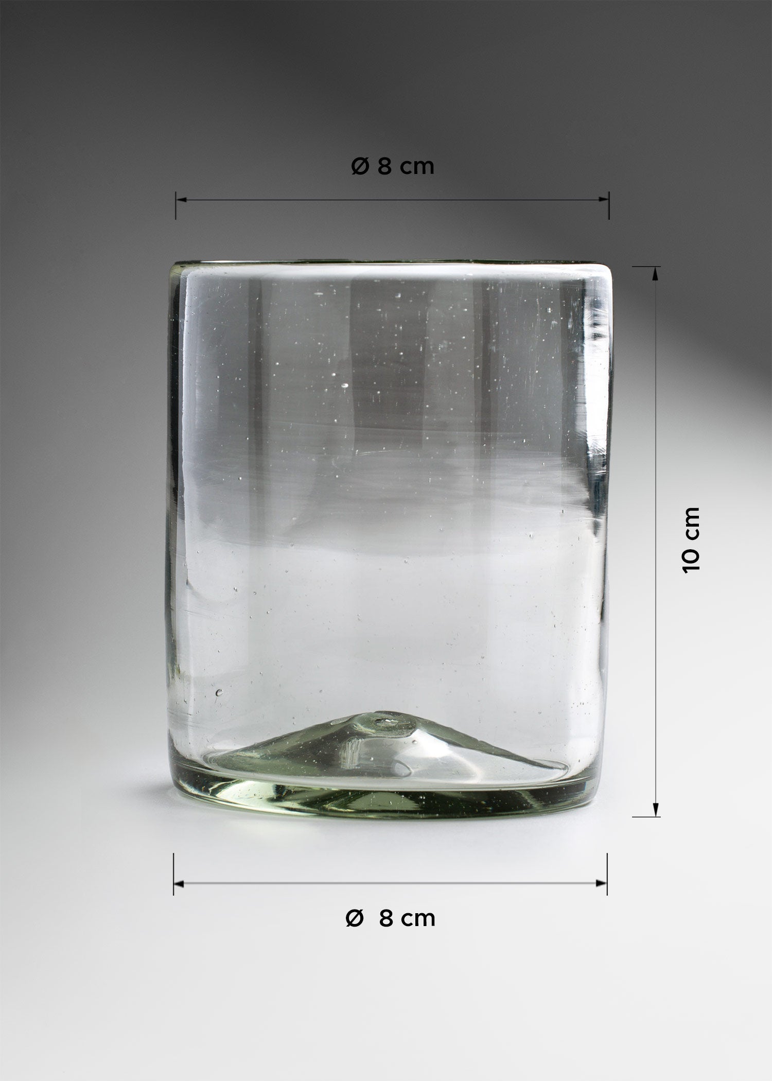 vaso vidrio soplado medidas maha