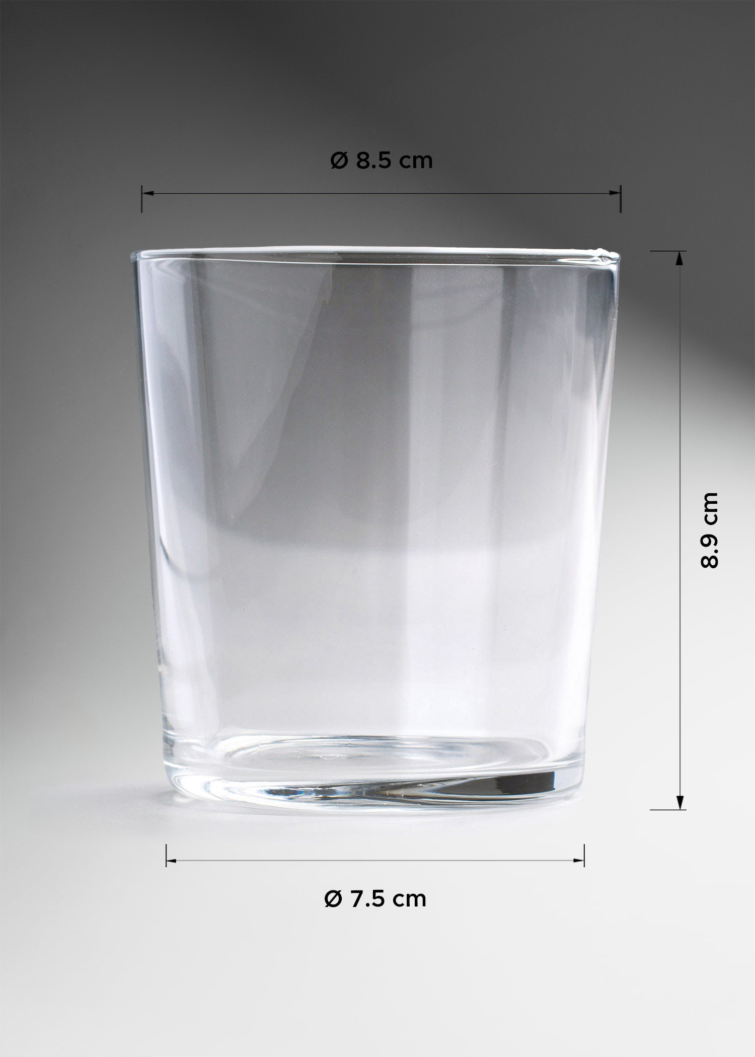 vaso vidrio templado medidas maha