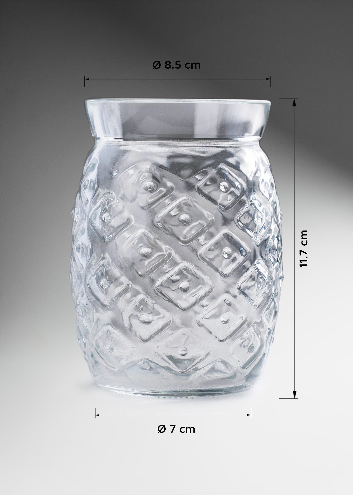 vaso vidrio medidas maha