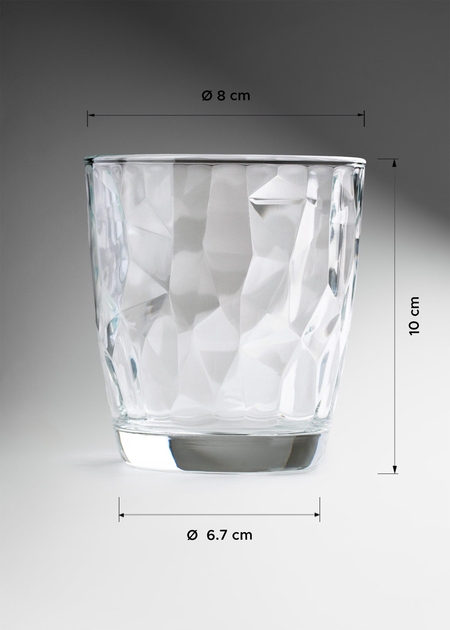vaso vidrio transparente medidas maha