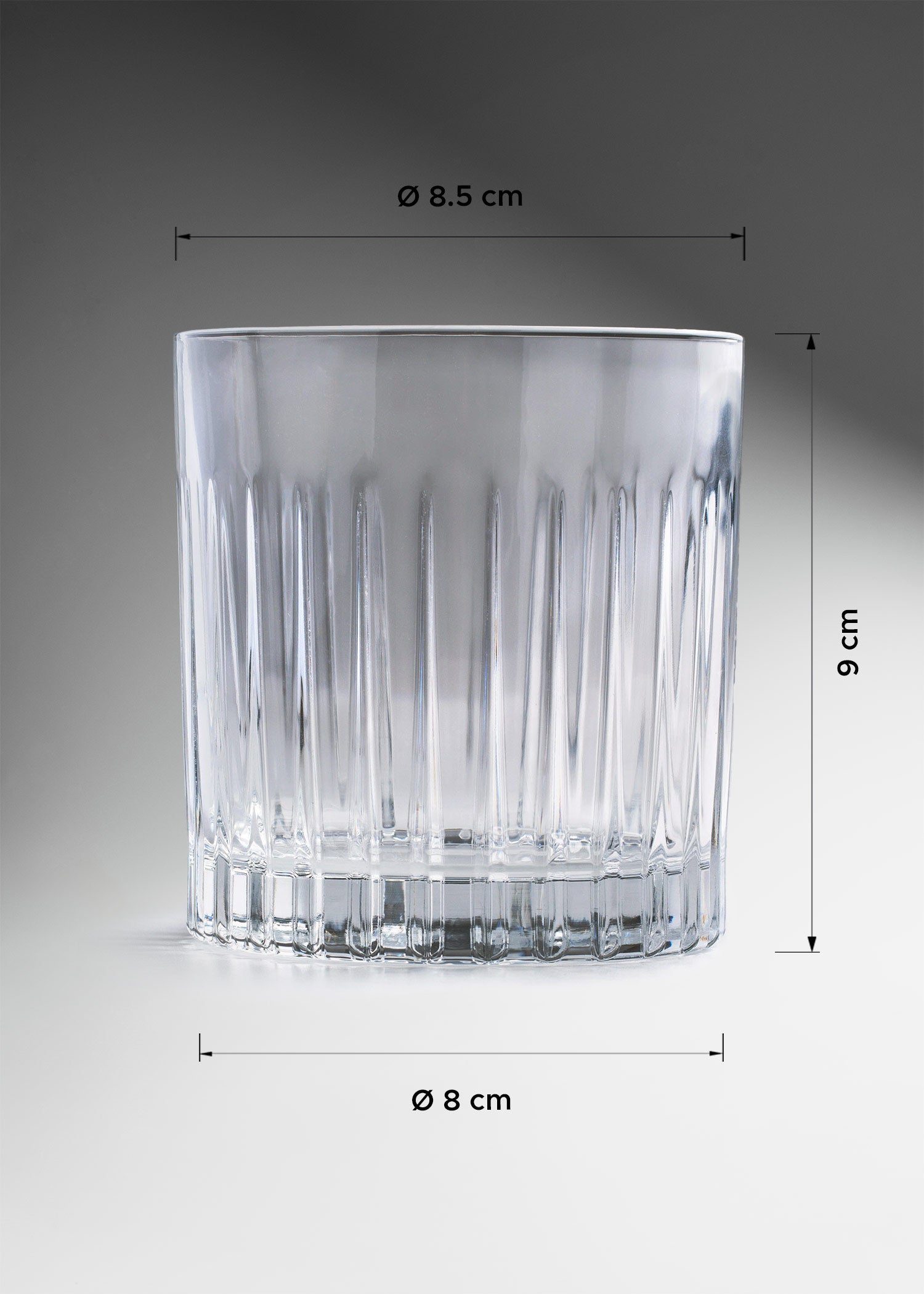 vaso vidrio transparente medidas maha