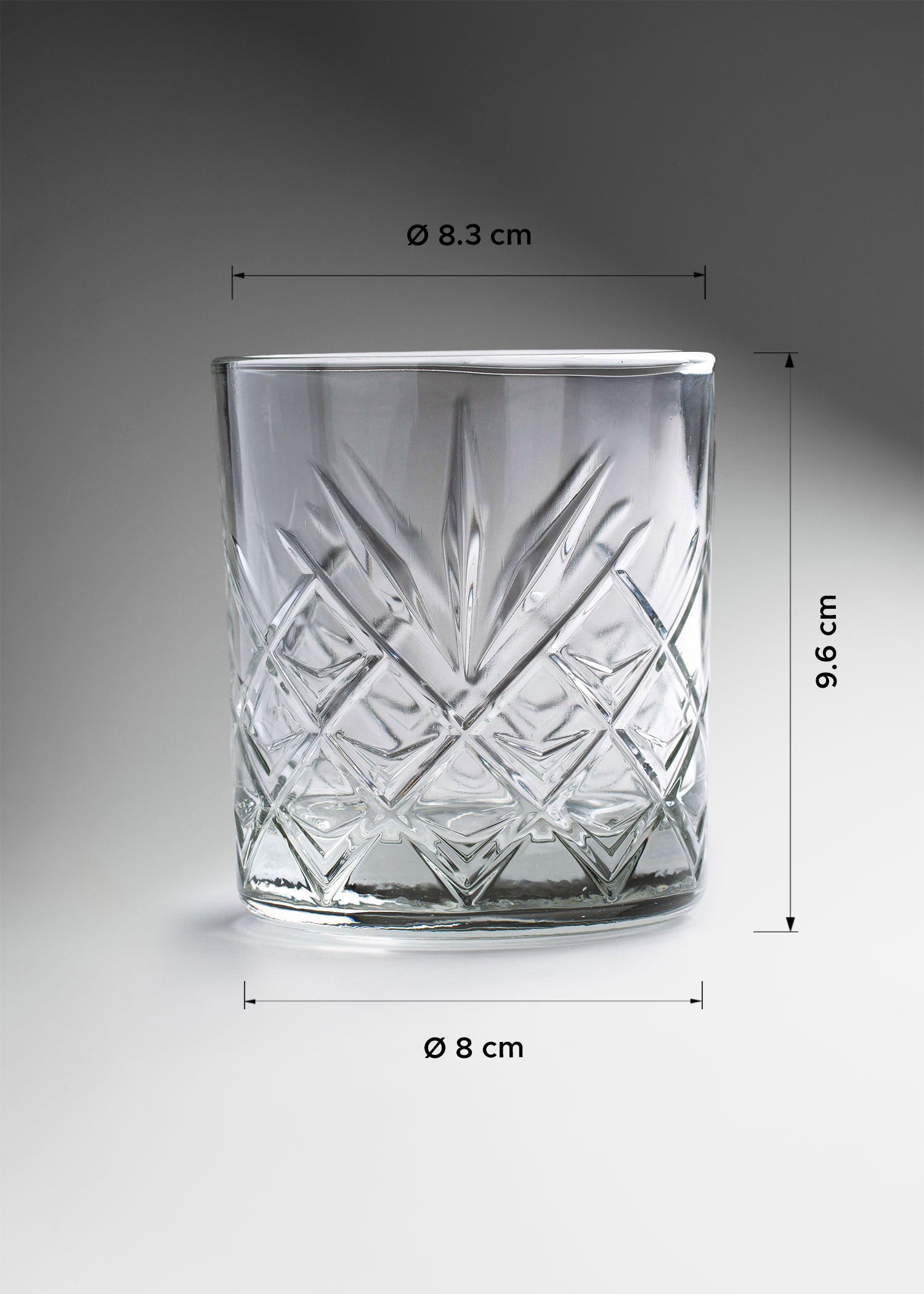 vaso vidrio transparente medidas maha
