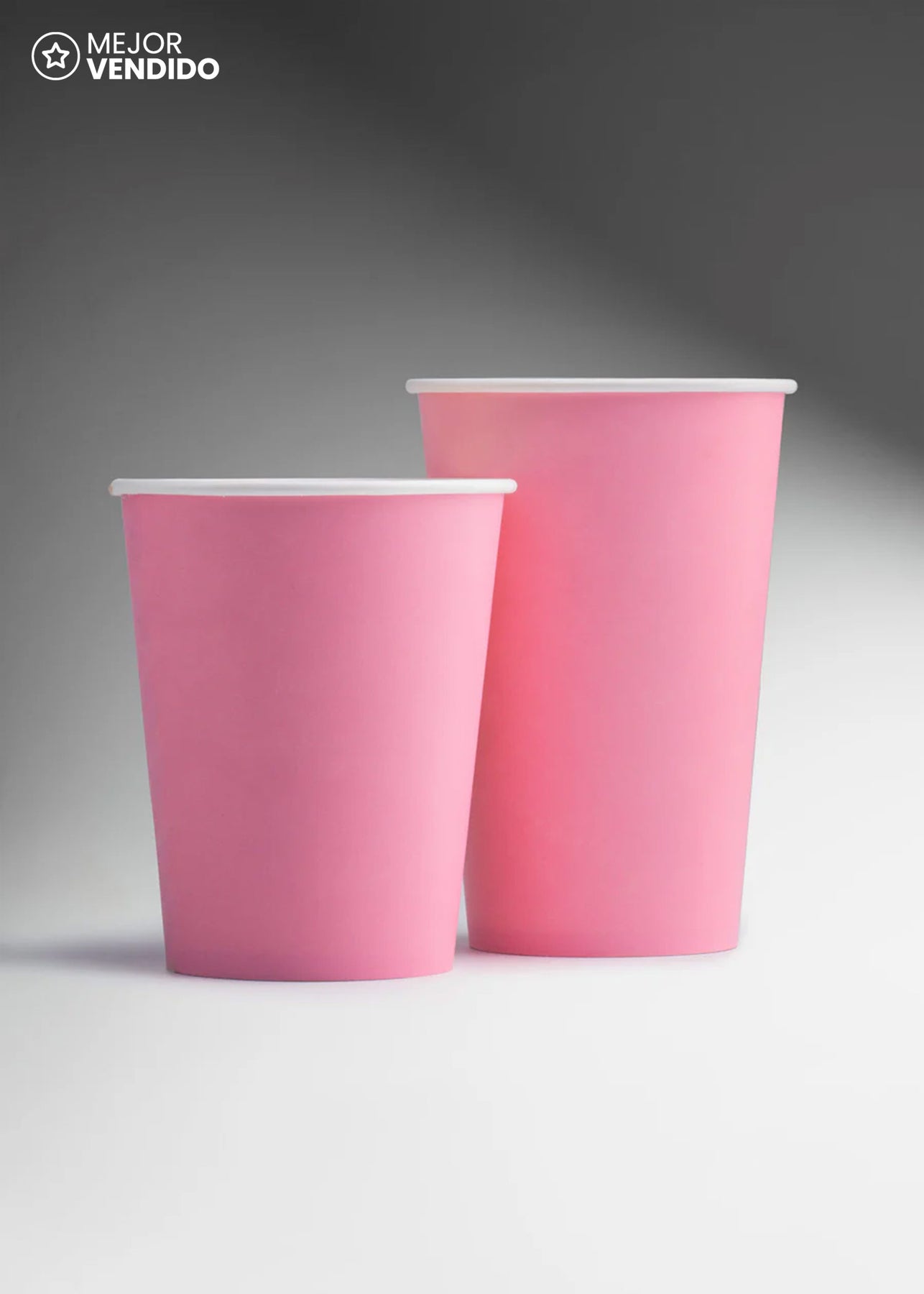 Vasos de papel personalizables para bebidas calientes rosa 16 y 12 oz
