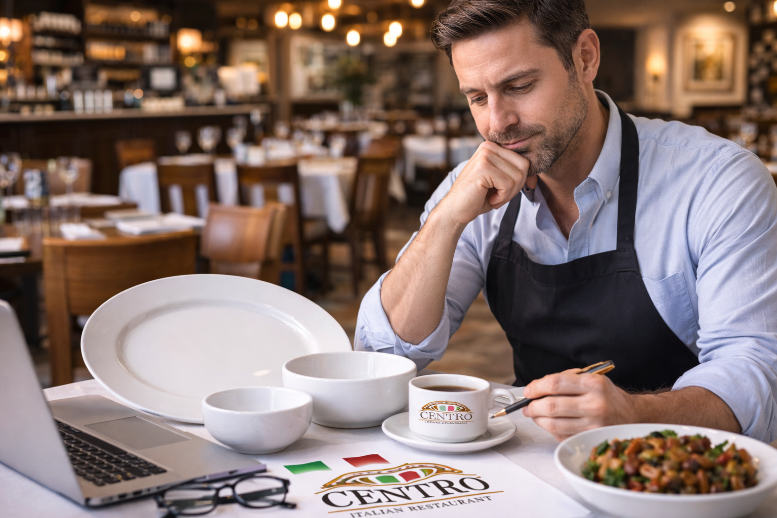 Personaliza tu vajilla blanca Glacial con el logo de tu negocio