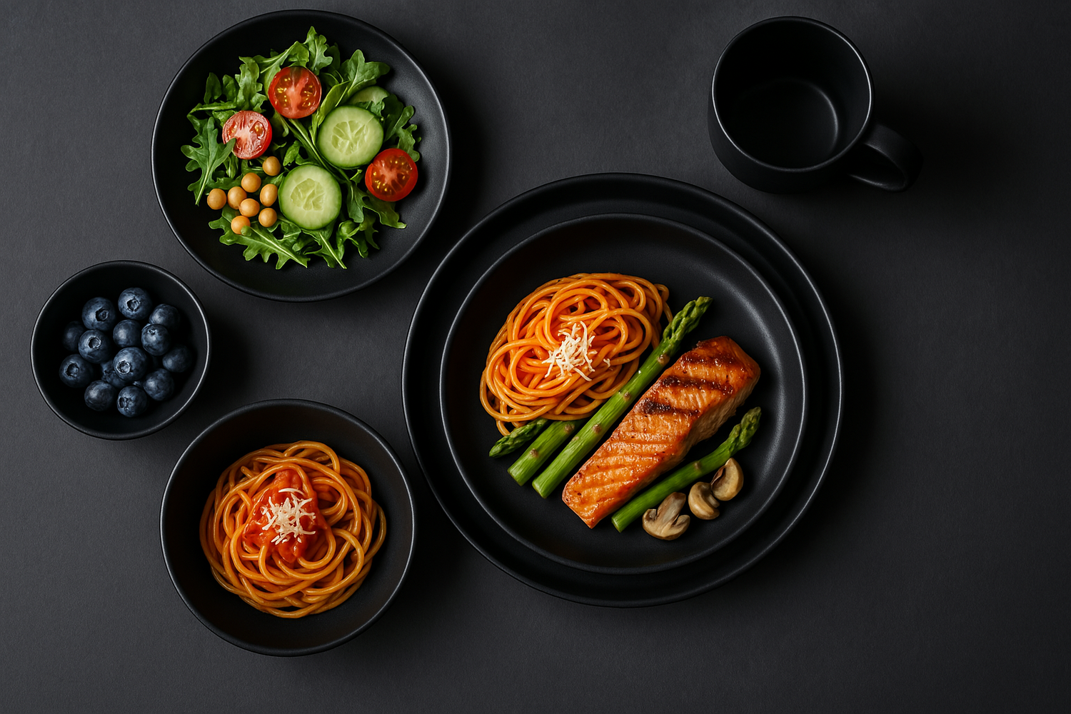 Vajilla negra: elegancia moderna para tu restaurante o banquete