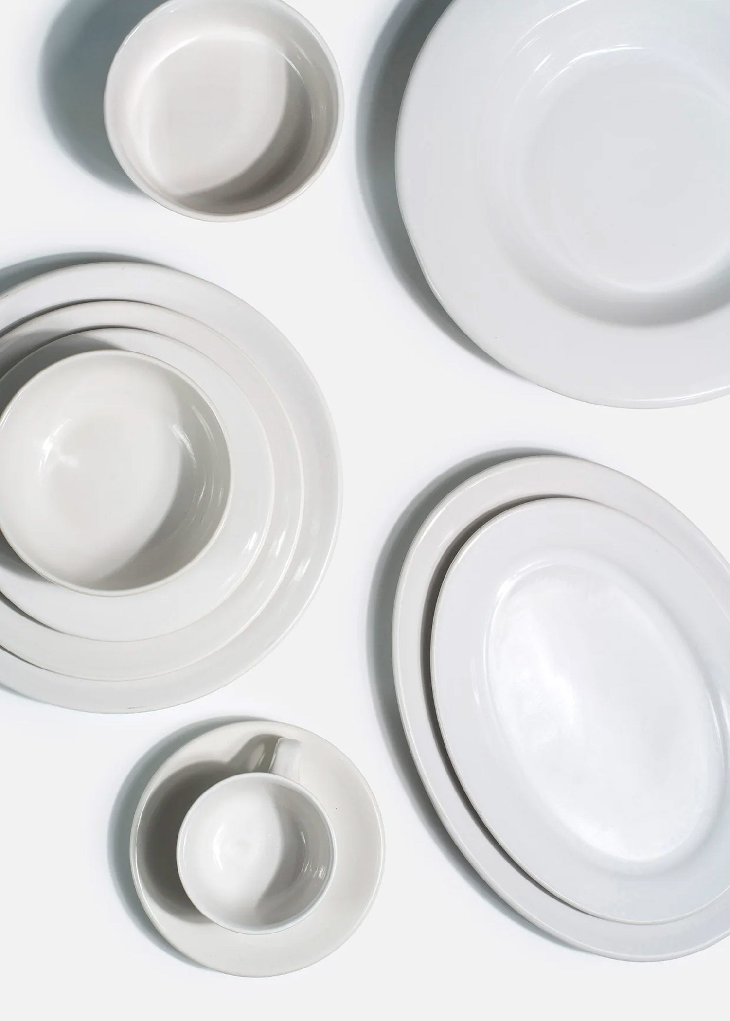 Platos de porcelana blanco Glacial